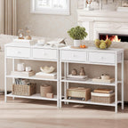 Console Table Slim with 2 Non-Woven Drawers Hallway