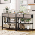Console Table Slim with 2 Non-Woven Drawers Hallway
