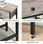 Console Table Slim with 2 Non-Woven Drawers Hallway
