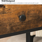 Console Table Slim with 2 Non-Woven Drawers Hallway