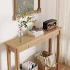 Console Table Slim with Drawers Hallway Storage Compact