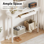 Console Table Slim with Drawers Hallway Storage Compact