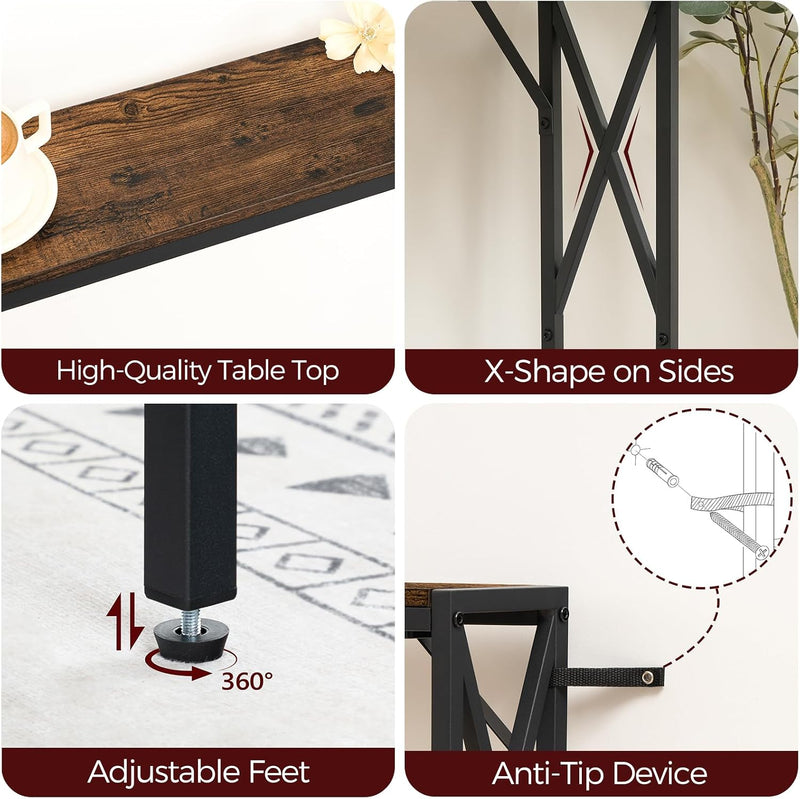 Console Table with Charging Station 100CM Narrow (2 Pack)