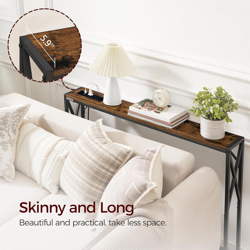Console Table with Charging Station 100CM Narrow (2 Pack)