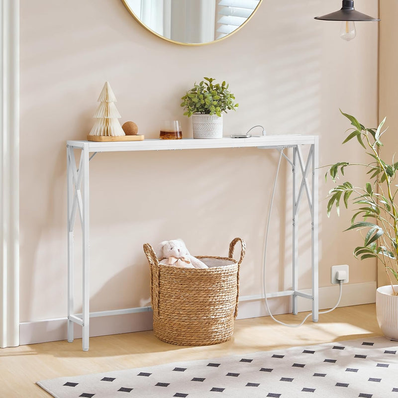 Console Table with Charging Station 100CM Narrow (2 Pack)