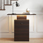 LED Drawer Charging Entryway Console Table 80x30x76CM Retro