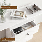 LED Drawer Charging Entryway Console Table 80x30x76CM Retro