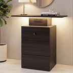 LED Drawer Charging Entryway Console Table 80x30x76CM Retro
