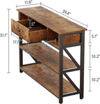 Console Table with Drawer Shelves 100CM Hallway Storage