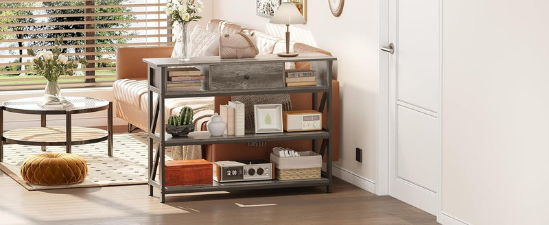 Console Table with Drawer Shelves 100CM Hallway Storage