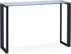 Console Table with Glass Tabletop Hallway Sideboard