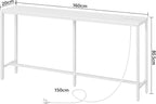 Console Table with Power Outlet Narrow