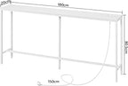 Console Table with Power Outlet Narrow