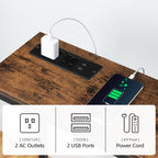 Console Table with Power Outlet Narrow