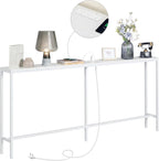 Console Table with Power Outlet Narrow