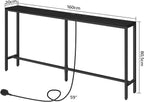 Console Table with Power Outlet Narrow