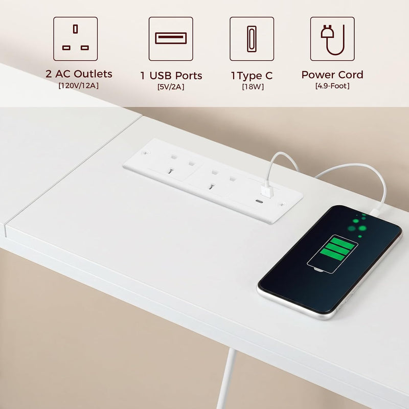 Console Table with Power Outlet Narrow