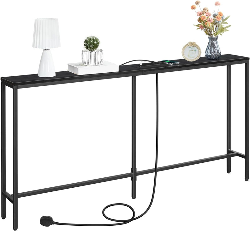 Console Table with Power Outlet Narrow
