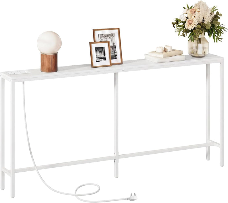 Console Table with Power Outlet Narrow
