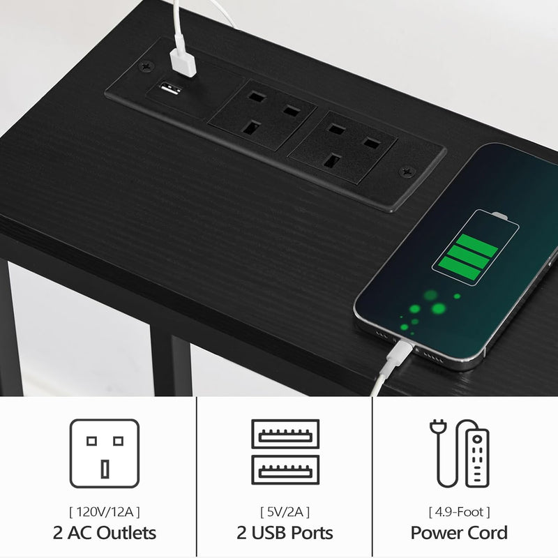 Console Table with Power Outlet Narrow