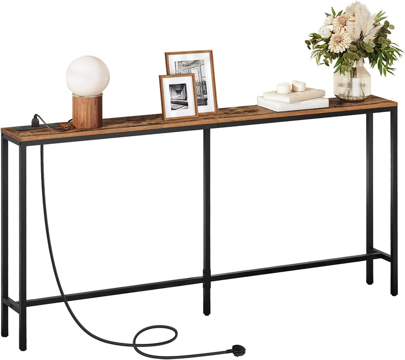 Console Table with Power Outlet Narrow