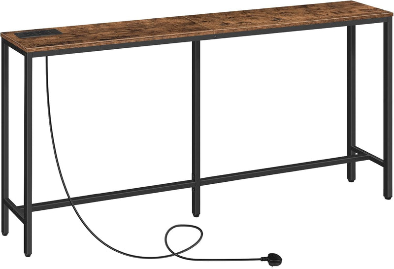 Console Table with Power Outlet Narrow
