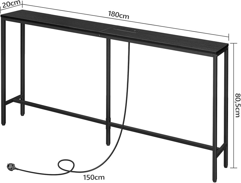 Console Table with Power Outlet Narrow