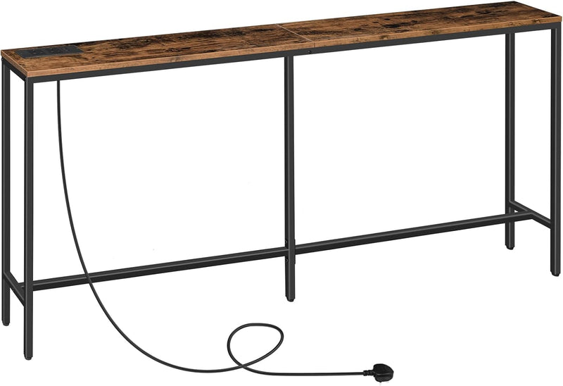 Console Table with Power Outlet Narrow