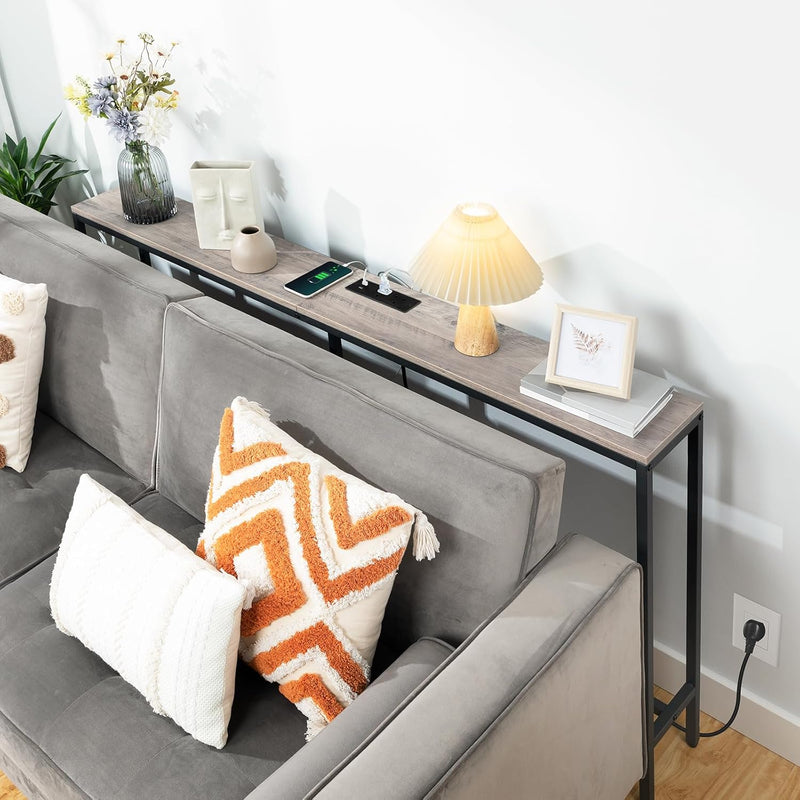 Console Table with Power Outlet Narrow