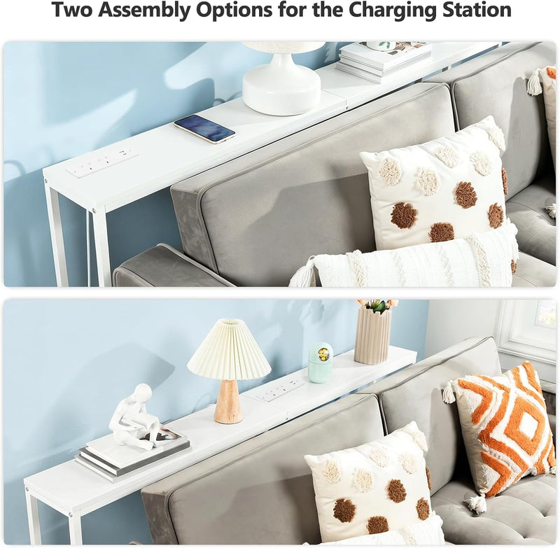 Console Table with Power Outlet Narrow