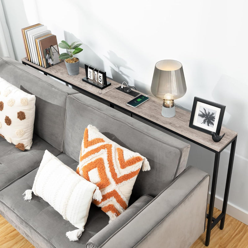 Console Table with Power Outlet Narrow