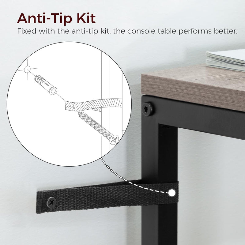 Console Table with Power Outlet Narrow