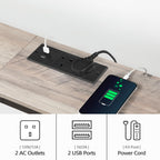 Console Table with Power Outlet Narrow