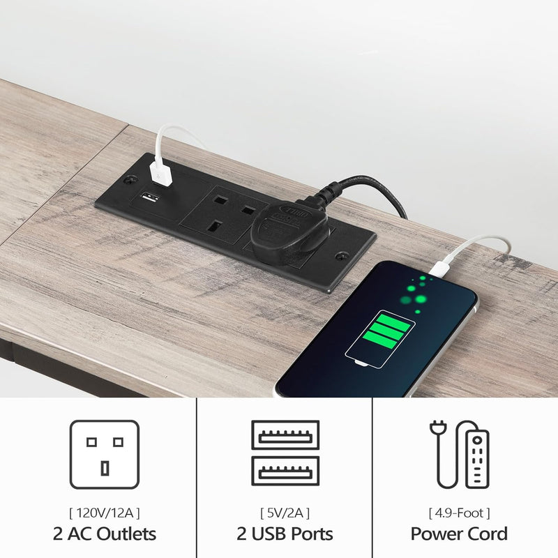 Console Table with Power Outlet Narrow
