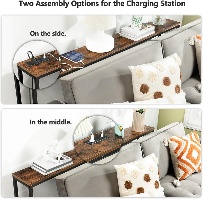 Console Table with Power Outlet Narrow