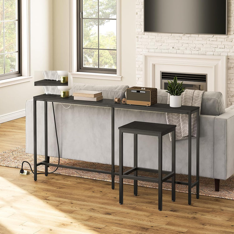 Console Table with Power Outlet Narrow
