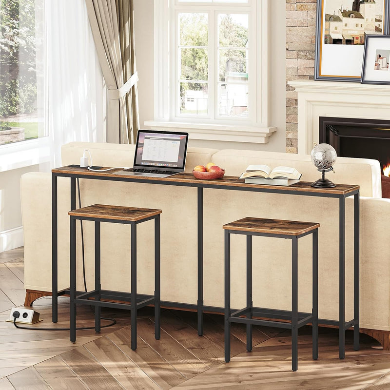 Console Table with Power Outlet Narrow