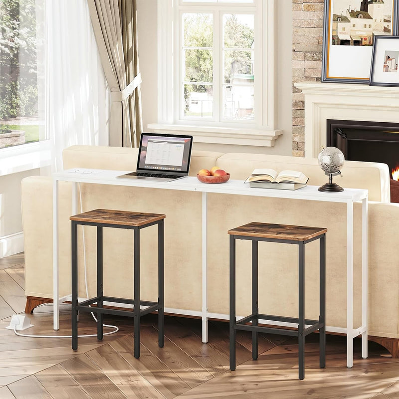 Console Table with Power Outlet Narrow