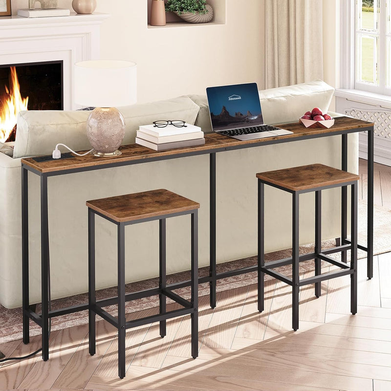 Console Table with Power Outlet Narrow