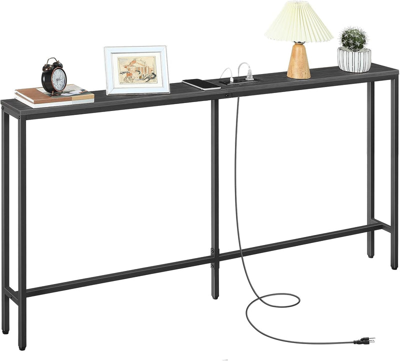 Console Table with Power Outlets 160CM Narrow