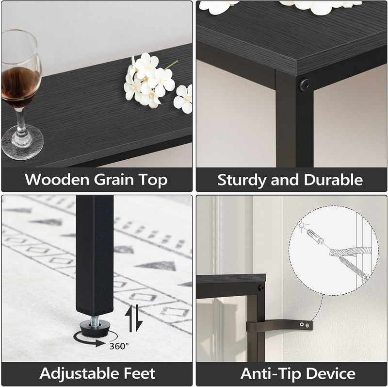 Console Table with Power Outlets 160CM Narrow