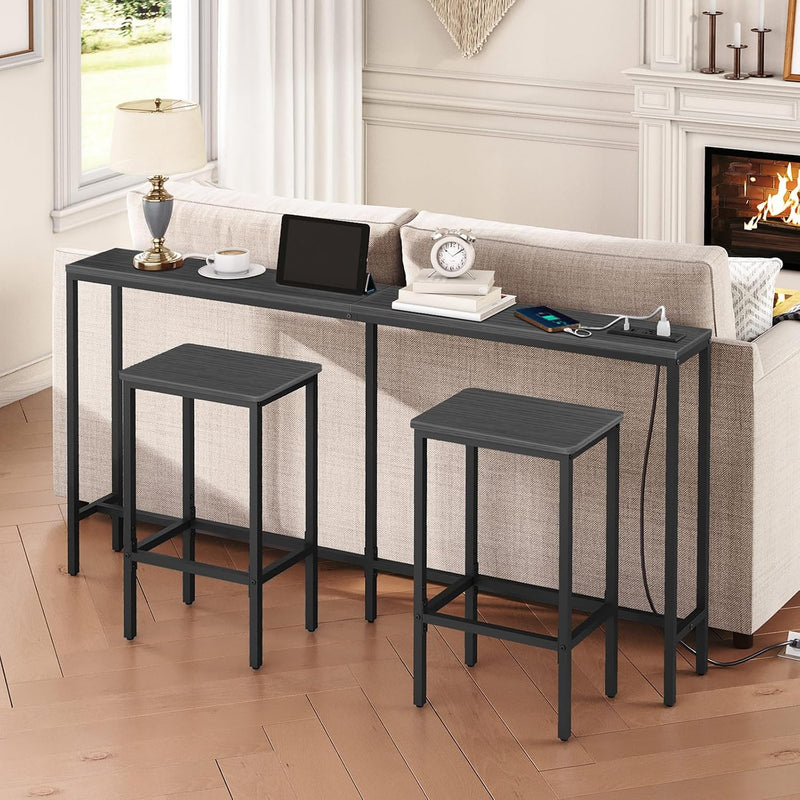 Console Table with Power Outlets 160CM Narrow