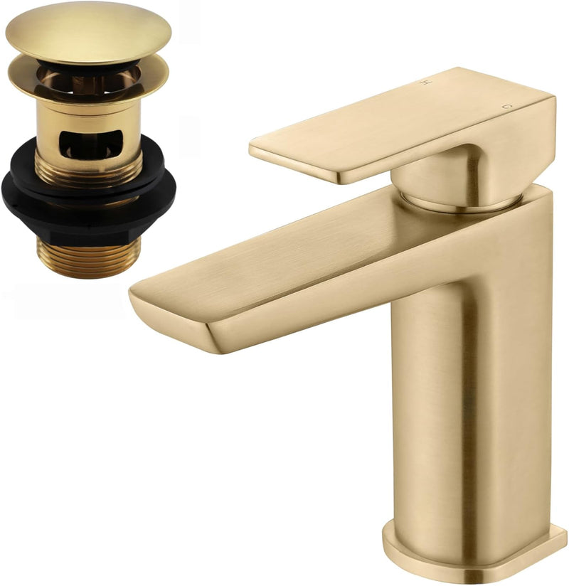 Contemporary Basin Sink Mixer Tap with Pop Up