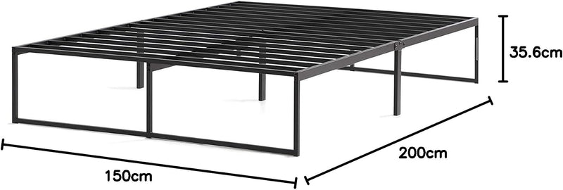 Contemporary Bed Frame Metal with Steel Slats 30