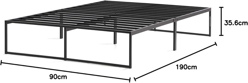 Contemporary Bed Frame Metal with Steel Slats 30