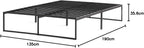 Contemporary Bed Frame Metal with Steel Slats 30