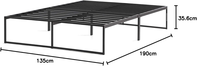 Contemporary Bed Frame Metal with Steel Slats 30