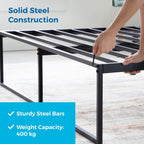 Contemporary Bed Frame Metal with Steel Slats 30