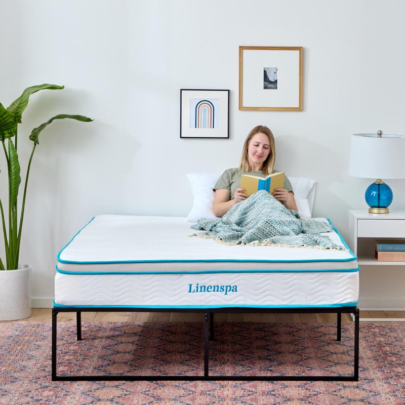 Contemporary Bed Frame Metal with Steel Slats 30