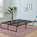 Contemporary Bed Frame Metal with Steel Slats 30
